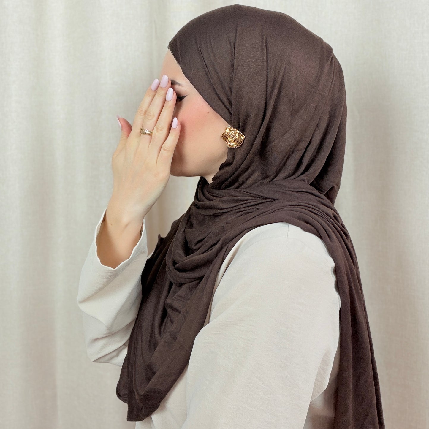 Jersey Hijab mit Wellen