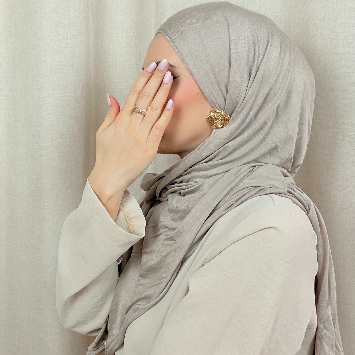 Jersey Hijab mit Wellen