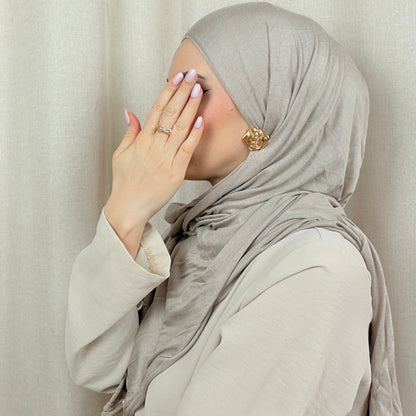 Jersey Hijab mit Wellen