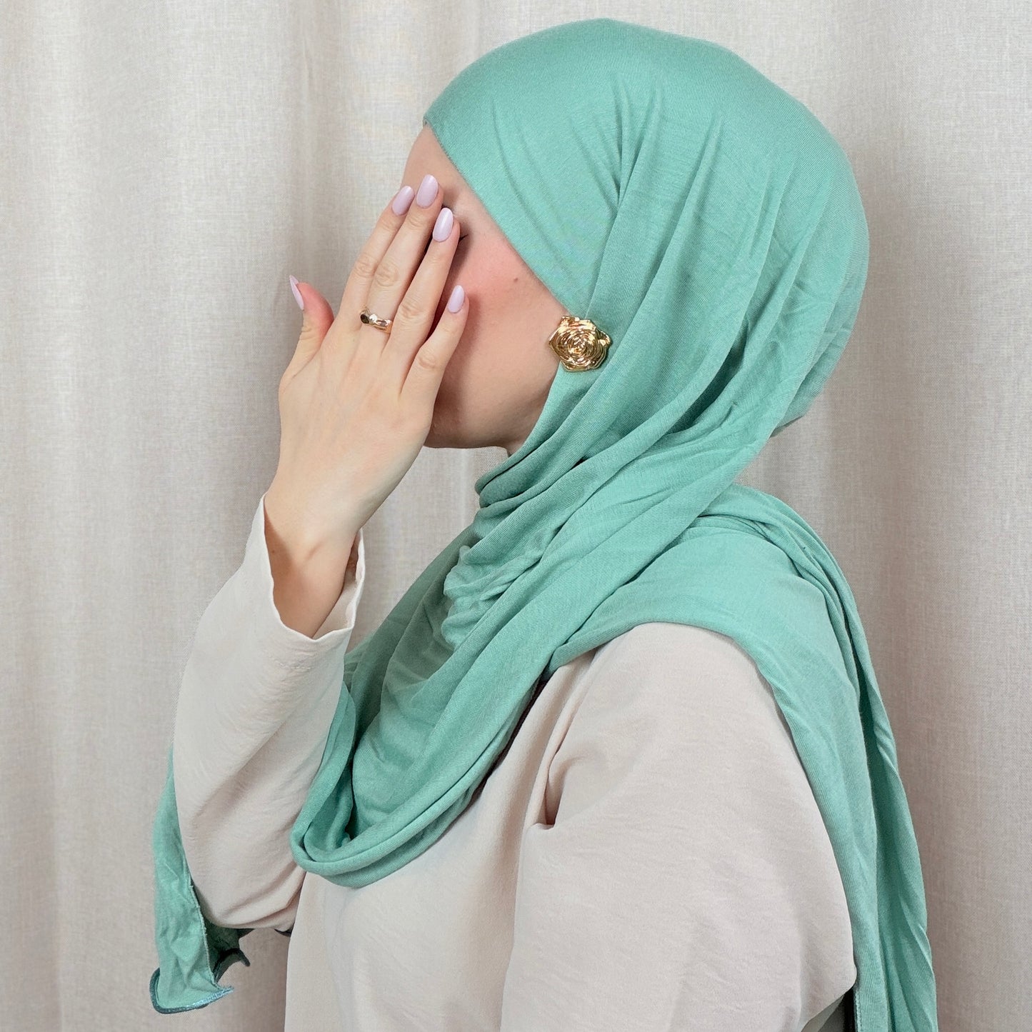Jersey Hijab mit Wellen