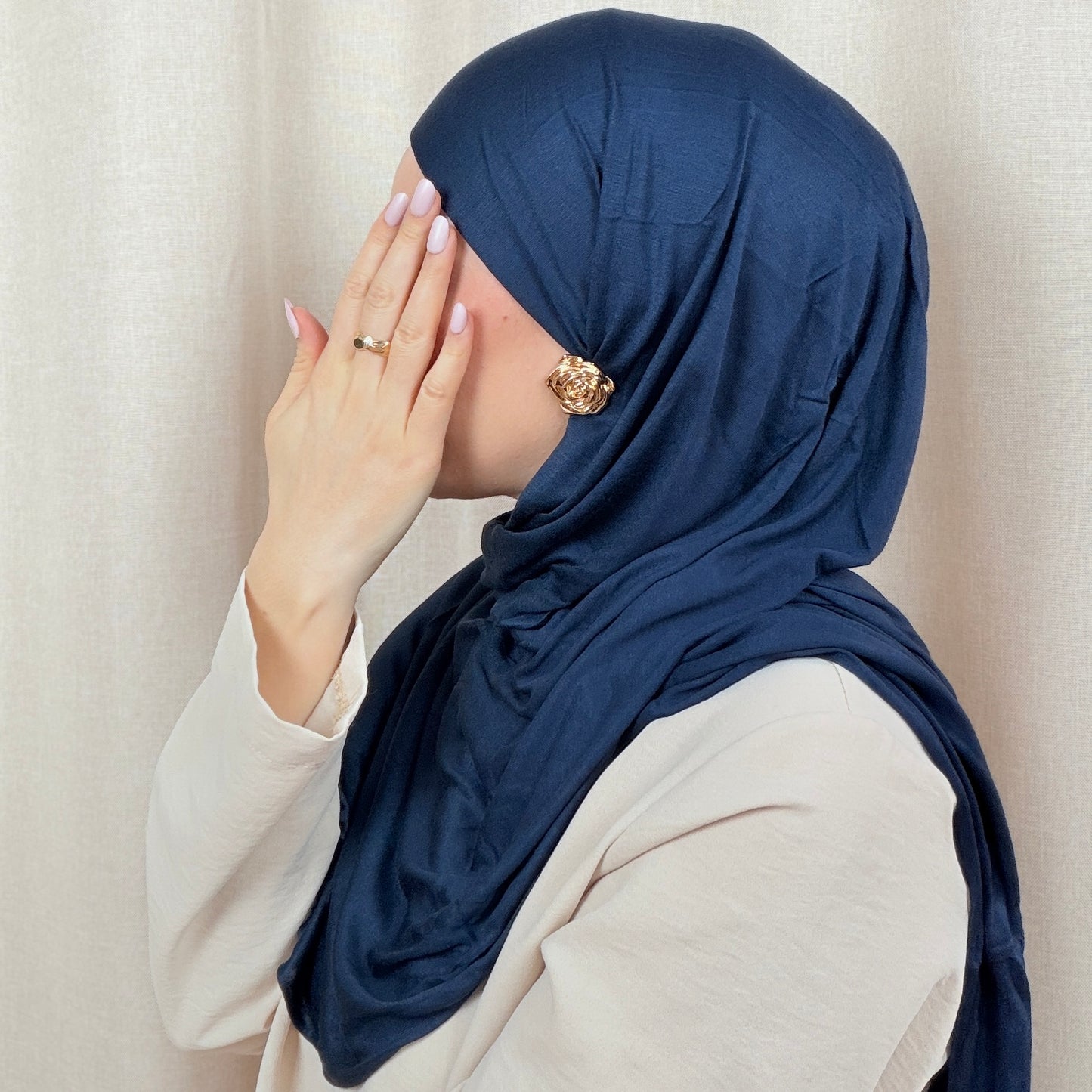 Jersey Hijab mit Wellen