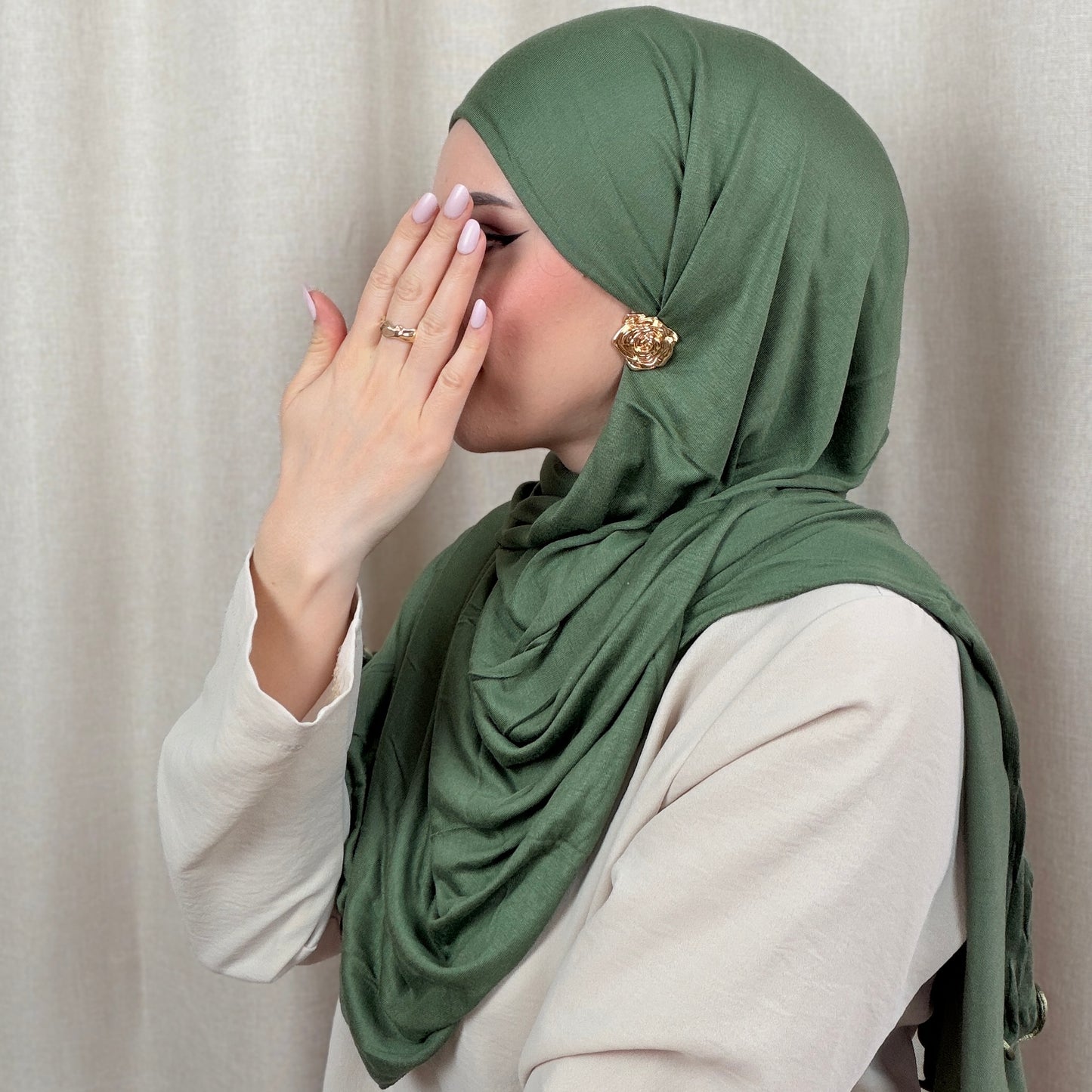 Jersey Hijab mit Wellen