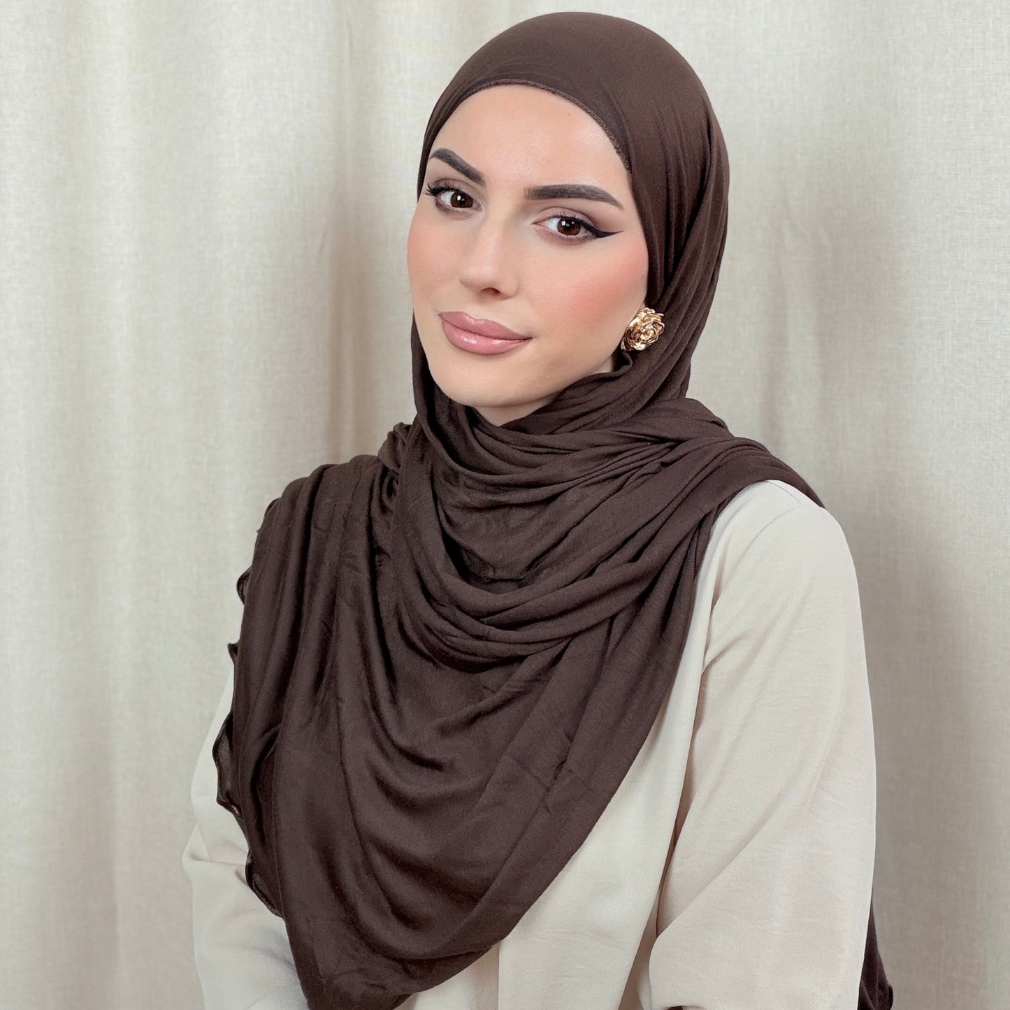 Jersey Hijab mit Wellen