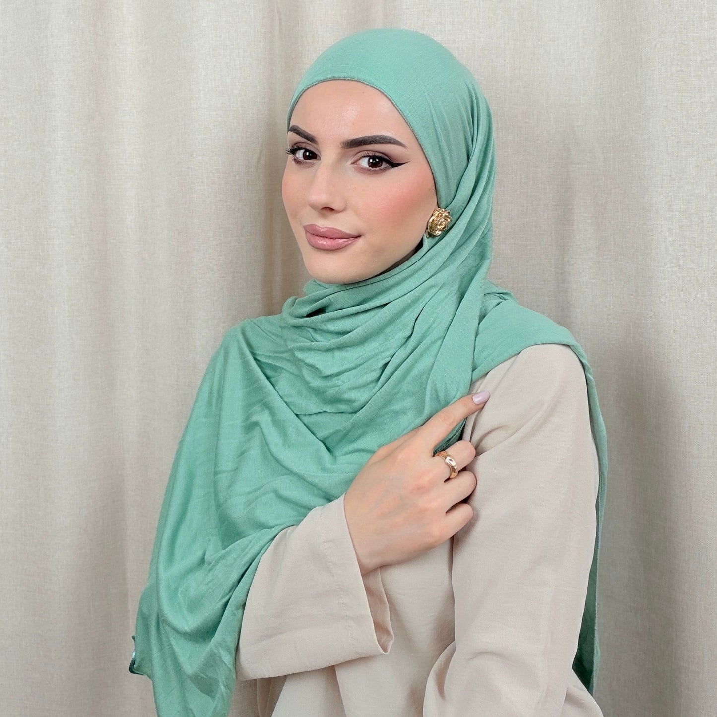Jersey Hijab mit Wellen