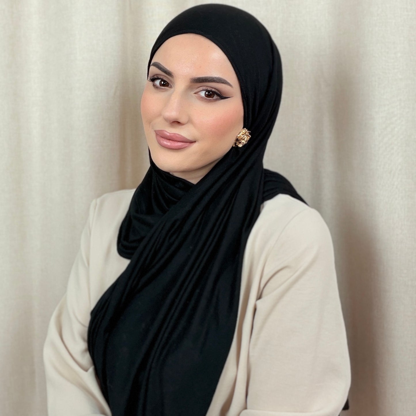 Jersey Hijab mit Wellen